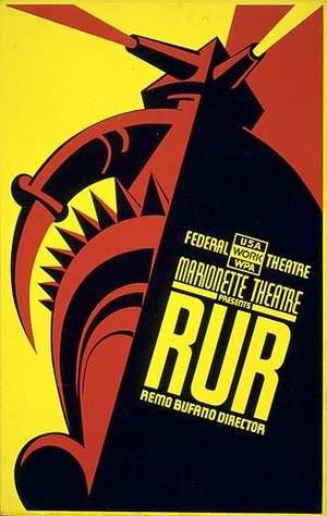 Poster for the play R.U.R.